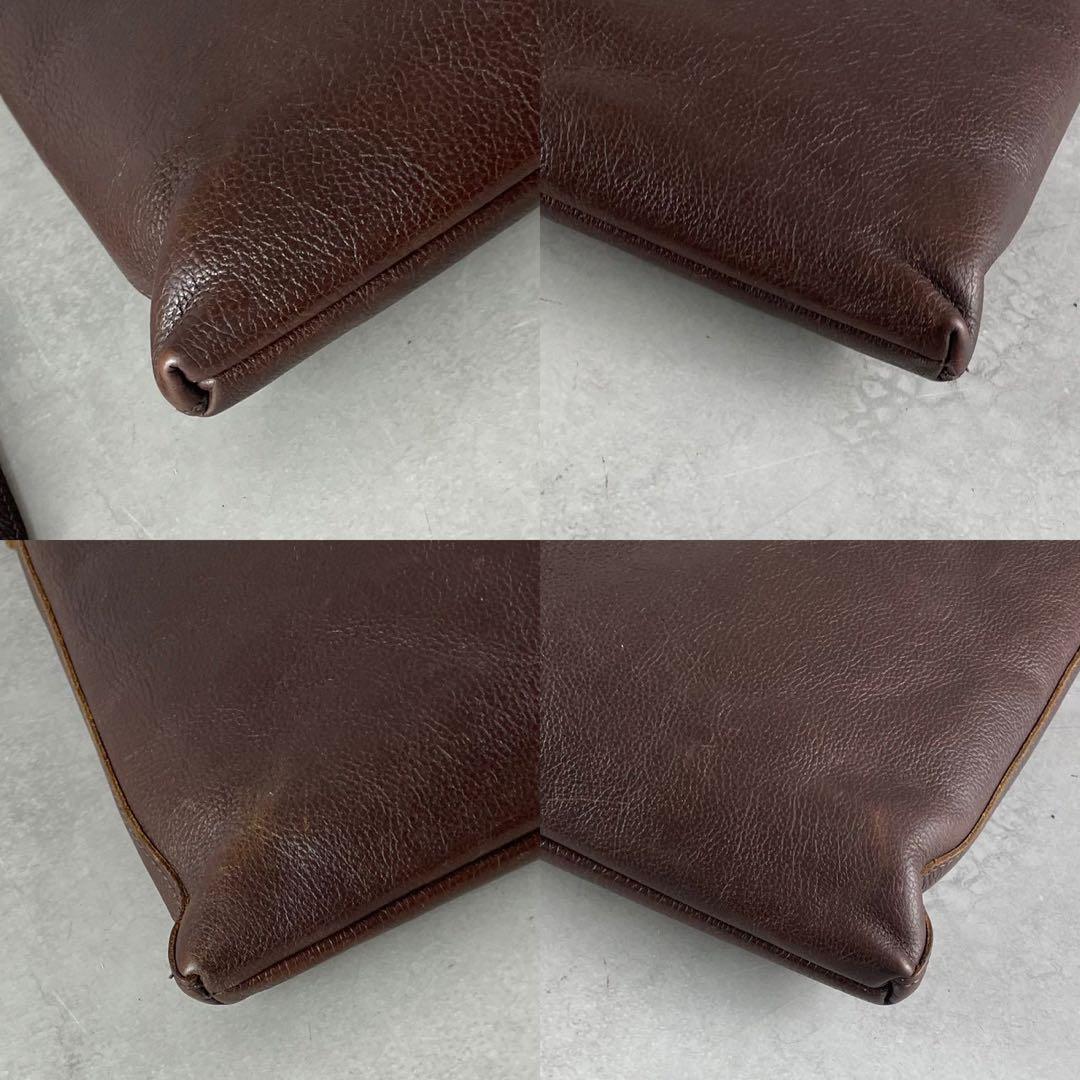 ✨美品✨イルビゾンテ　ショルダーバッグ　クロスボディ　デカロゴ　大容量　濃茶