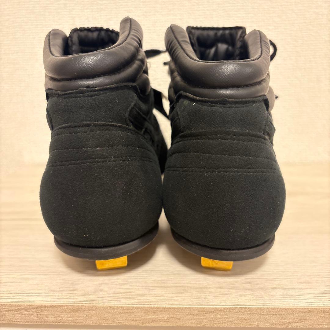 ミズノプロ ヌバックスパイク スエード生地ミドルカバー 黒 Mizuno Pro