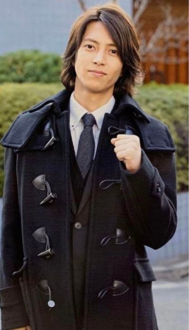 極美品　バーバリー ブラックレーベル ダッフルコート　山下智久　キルティング　黒