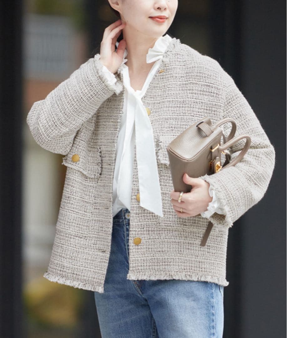 ジャーナルスタンダード レサージュGIOLICAツイードワイドジャケット