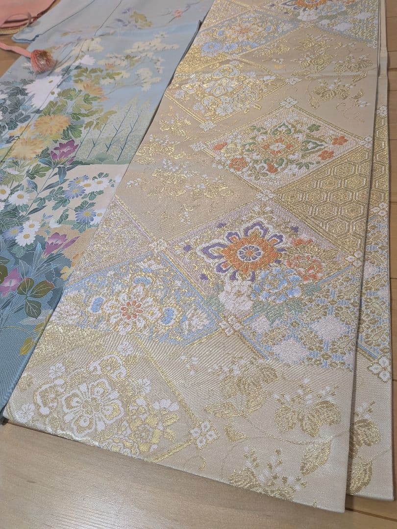 訪問着フルセット　作家物友禅　薄緑　入学式　卒業式　結婚式　訪問着セット