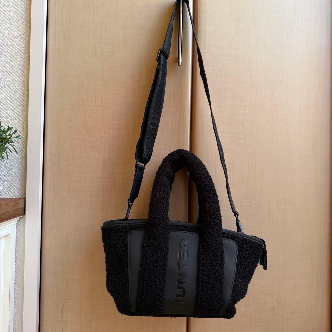 HUNTER ハンター ブラック ボアトートバッグ