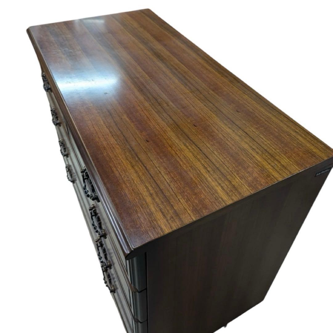 カリモク　karimoku⭐️4段チェスト ブラウン コロニアル　アンティーク