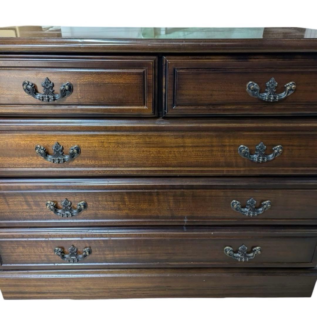 カリモク　karimoku⭐️4段チェスト ブラウン コロニアル　アンティーク