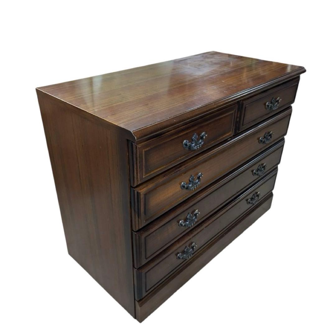 カリモク　karimoku⭐️4段チェスト ブラウン コロニアル　アンティーク