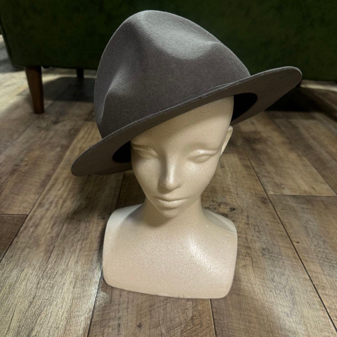 美品 マウンテンハット グレー色 帽子 mountain hat grey灰色