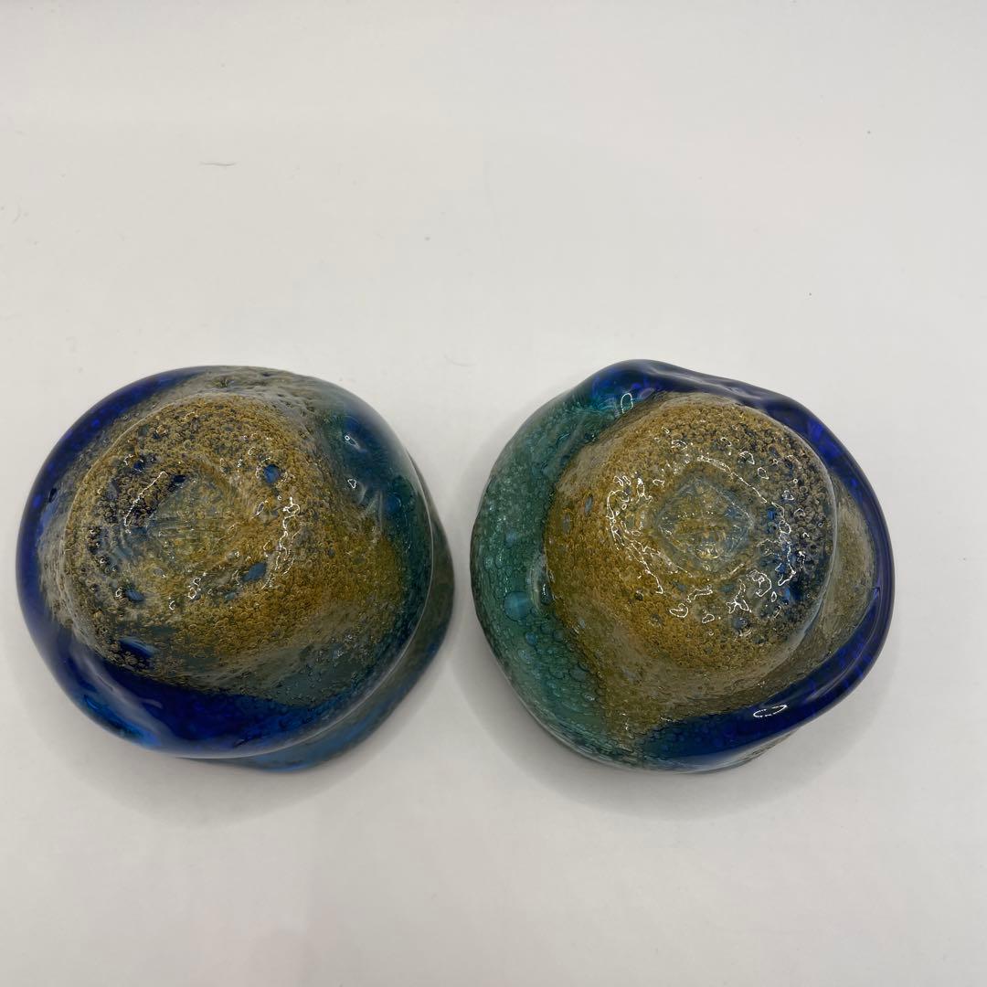 琉球ガラス　稲嶺盛吉作ぐいのみ