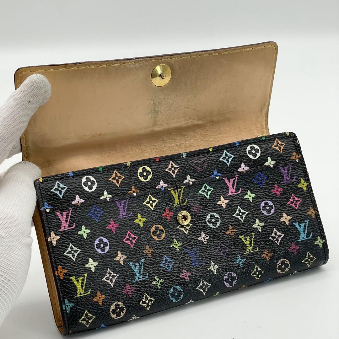 ルイヴィトン　ポルトフォイユ　サラ　モノグラム　マルチカラー　長財布　二つ折り