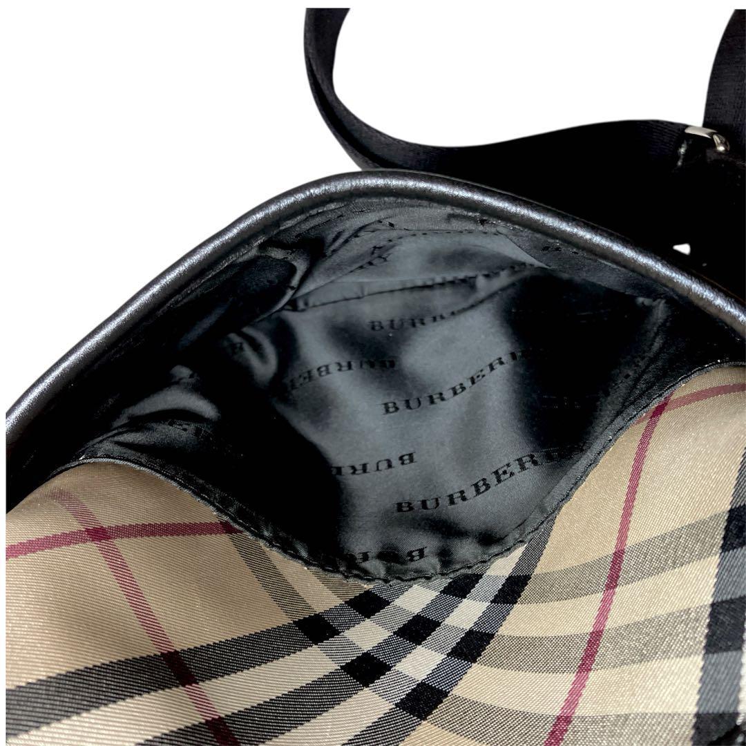 【美品】Burberryバーバリー ショルダーバッグ ノバチェック　キャンバス