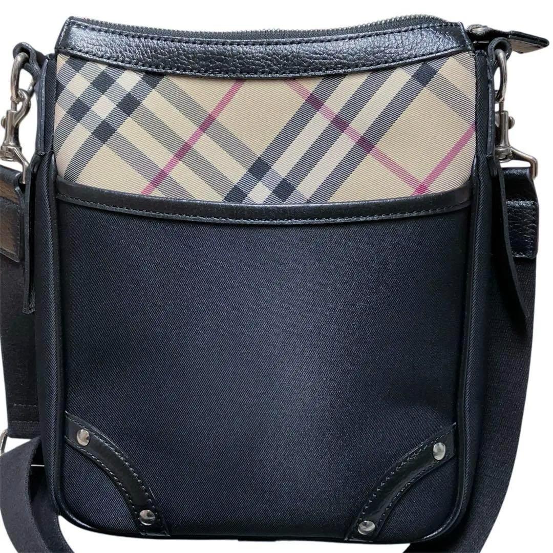 【美品】Burberryバーバリー ショルダーバッグ ノバチェック　キャンバス