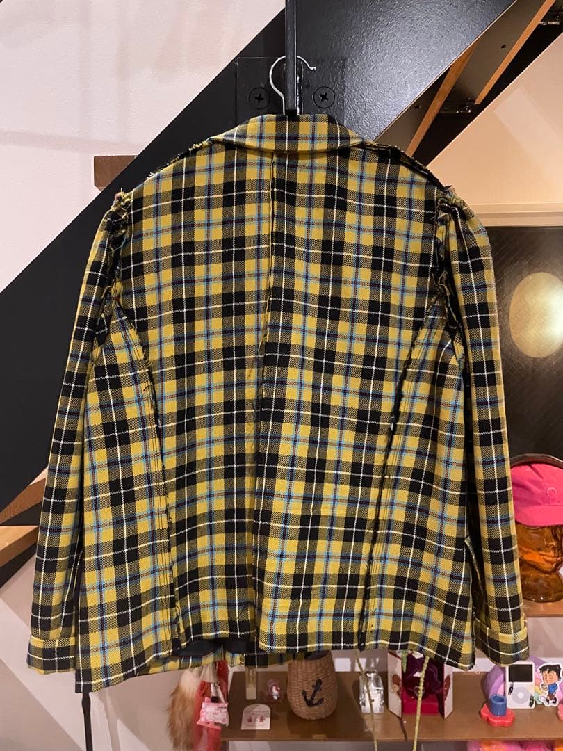 コムデギャルソン AD2002 チェックジャケット　9部丈