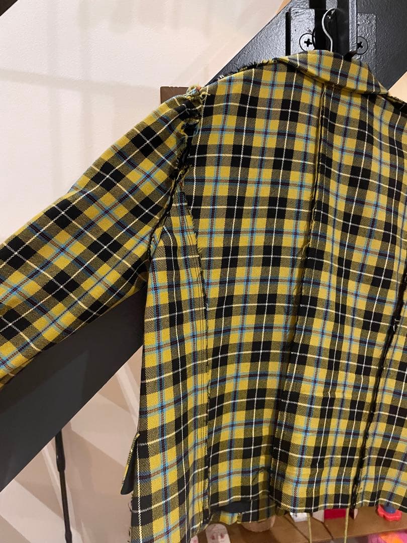 コムデギャルソン AD2002 チェックジャケット　9部丈