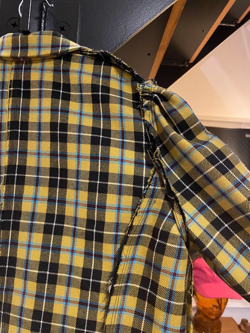 コムデギャルソン AD2002 チェックジャケット　9部丈