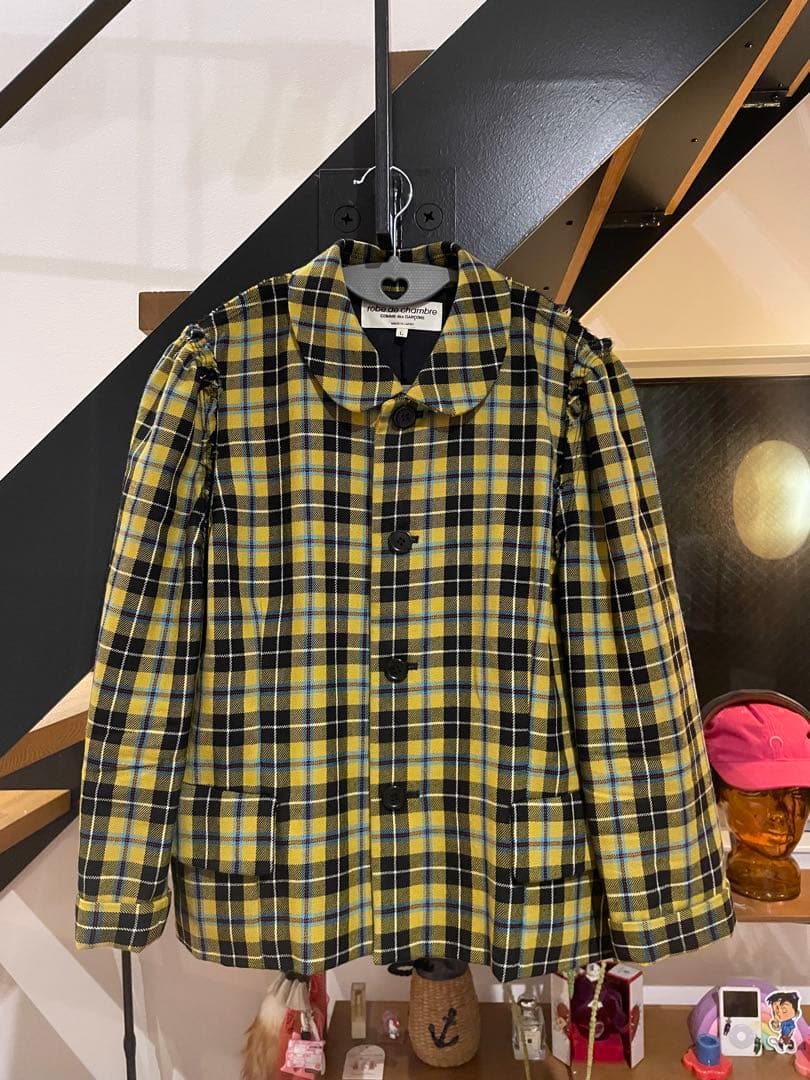 コムデギャルソン AD2002 チェックジャケット　9部丈