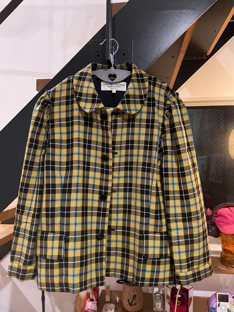 コムデギャルソン AD2002 チェックジャケット　9部丈