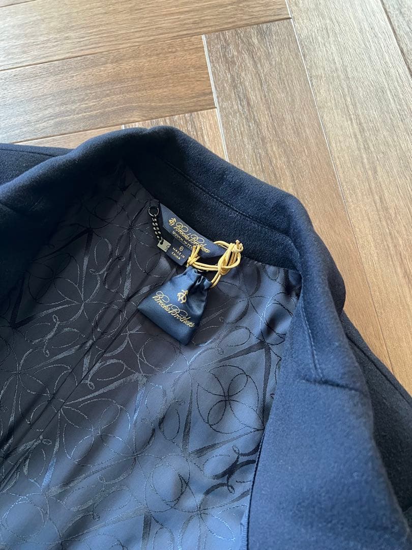 美品Brooks Brothers ネイビーチェスターコートLoro Piana