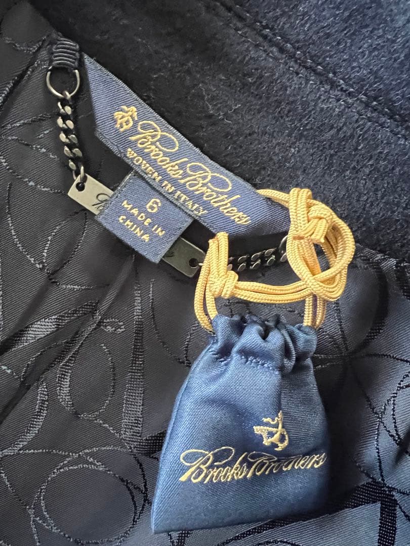 美品Brooks Brothers ネイビーチェスターコートLoro Piana