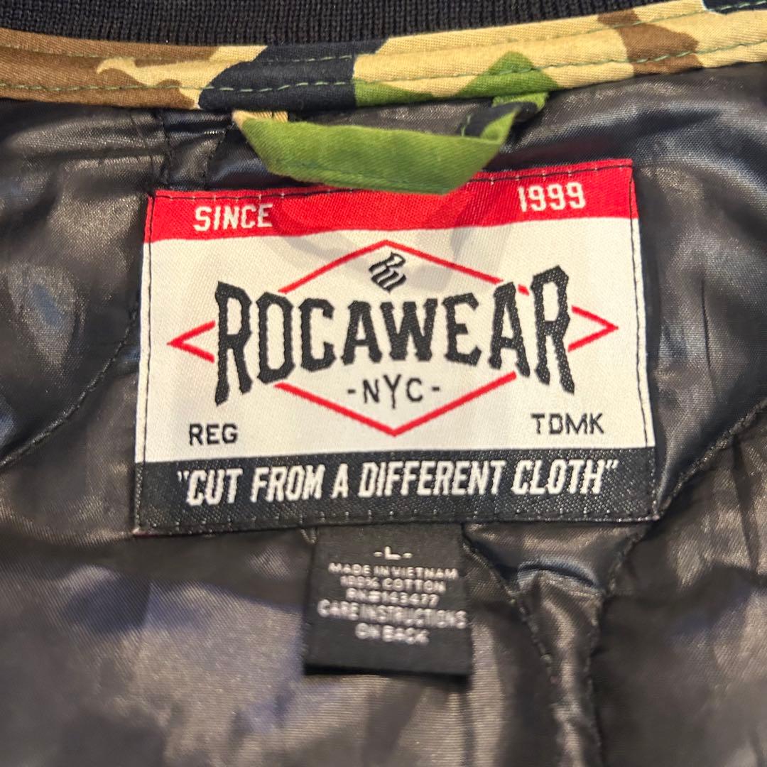 【美品】ROCA WEAR ロカウェア キルティングジャケット カモ 迷彩