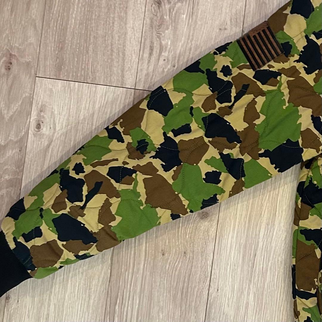 【美品】ROCA WEAR ロカウェア キルティングジャケット カモ 迷彩