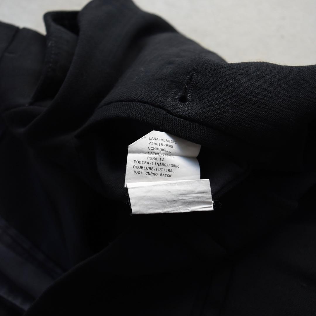 00s エンポリオアルマーニ ギャバジンウールスラックス 黒ブラックW34L30