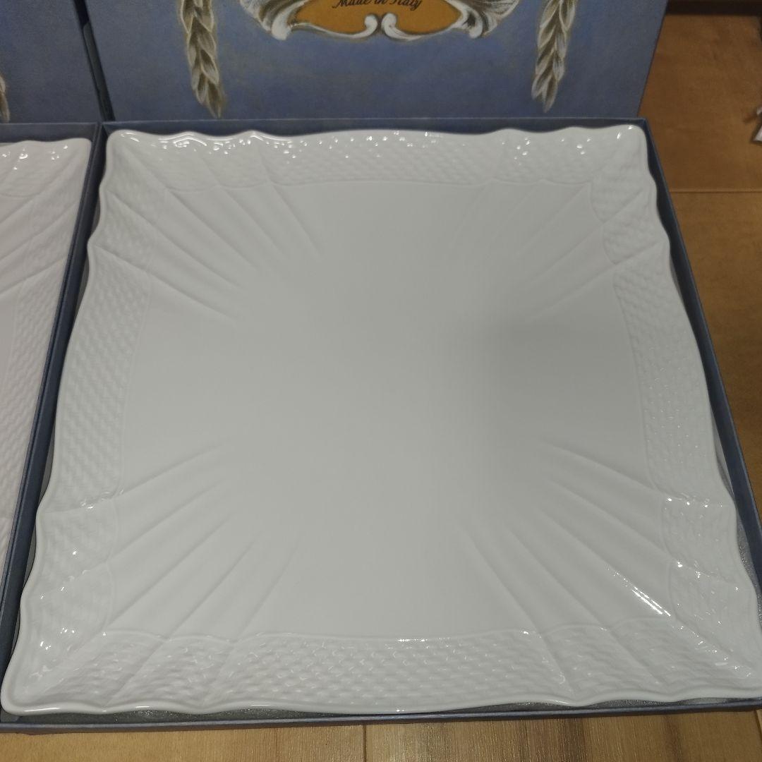 【未使用品】リチャードジノリ ベッキオホワイト スクエアプレート 27cm