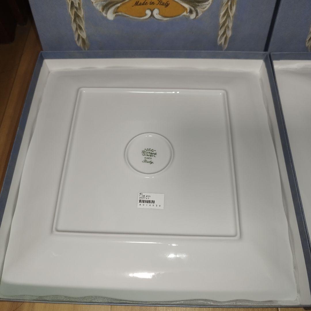 【未使用品】リチャードジノリ ベッキオホワイト スクエアプレート 27cm