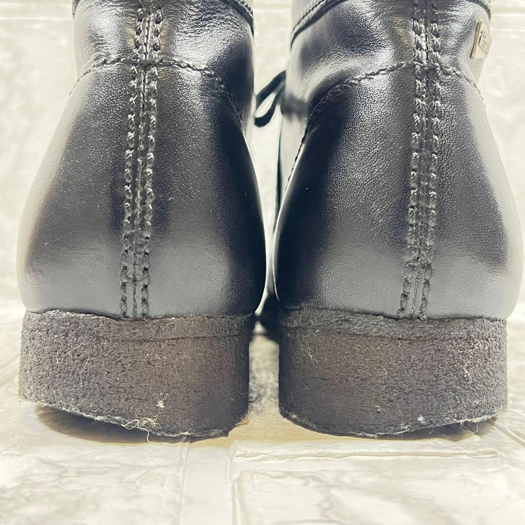 【美品】Clarks クラークス　ワラビーブーツ　レザー　ブラック　　26㎝