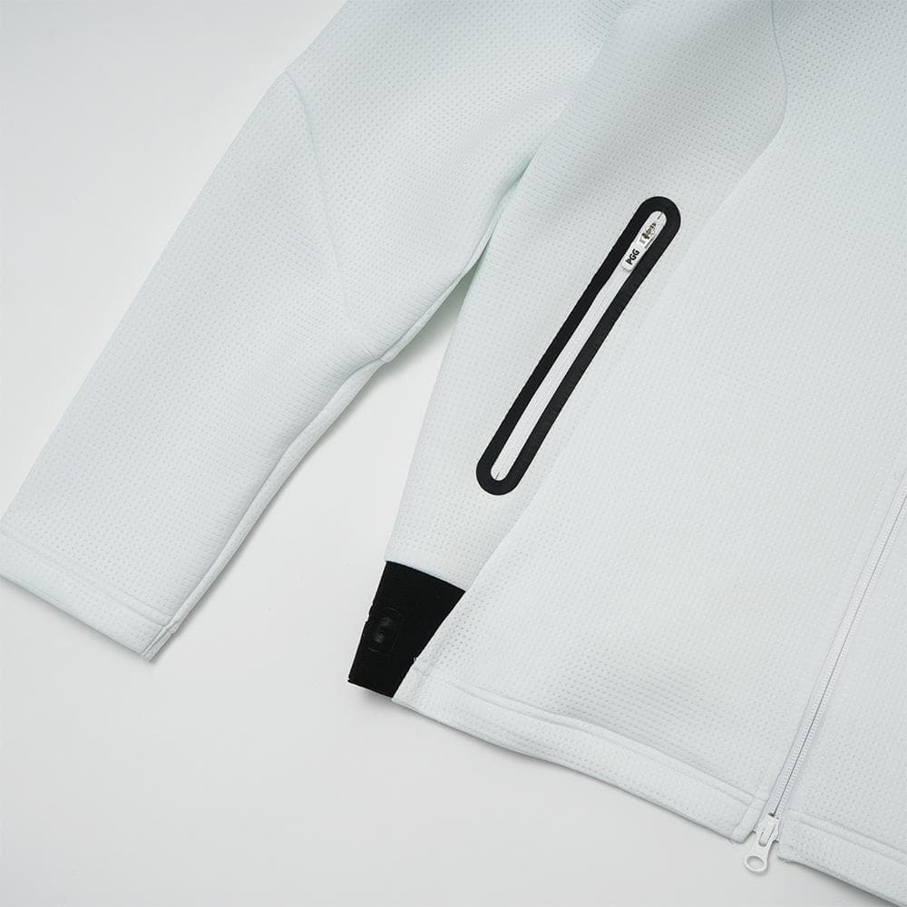 PEARLY GATES パーリーゲイツ PGG ジップフードパーカ白グレー 6