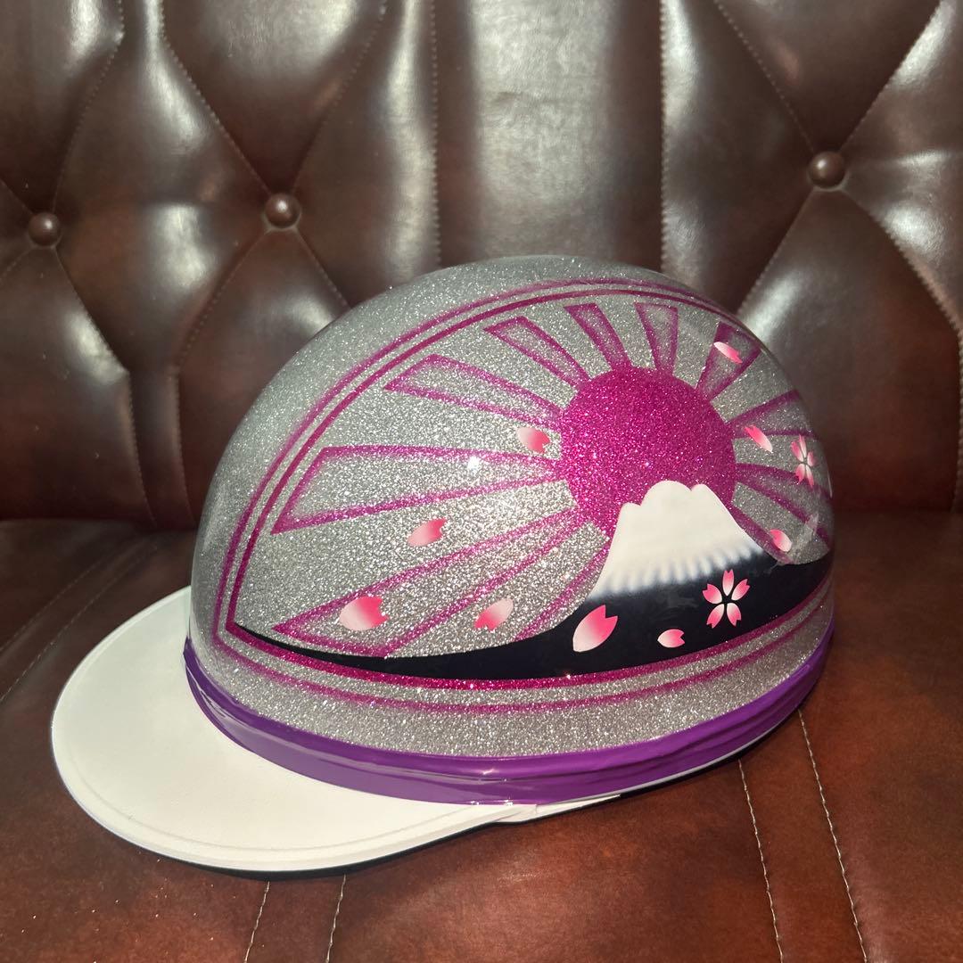 ラメラメ　ぼかし　富士日照　桜　カスタムコルク半　三つボタン