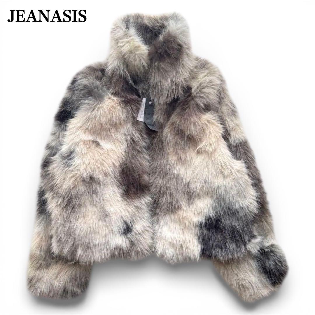 【新品タグ付き】JEANASIS MIXカラーファーブルゾン