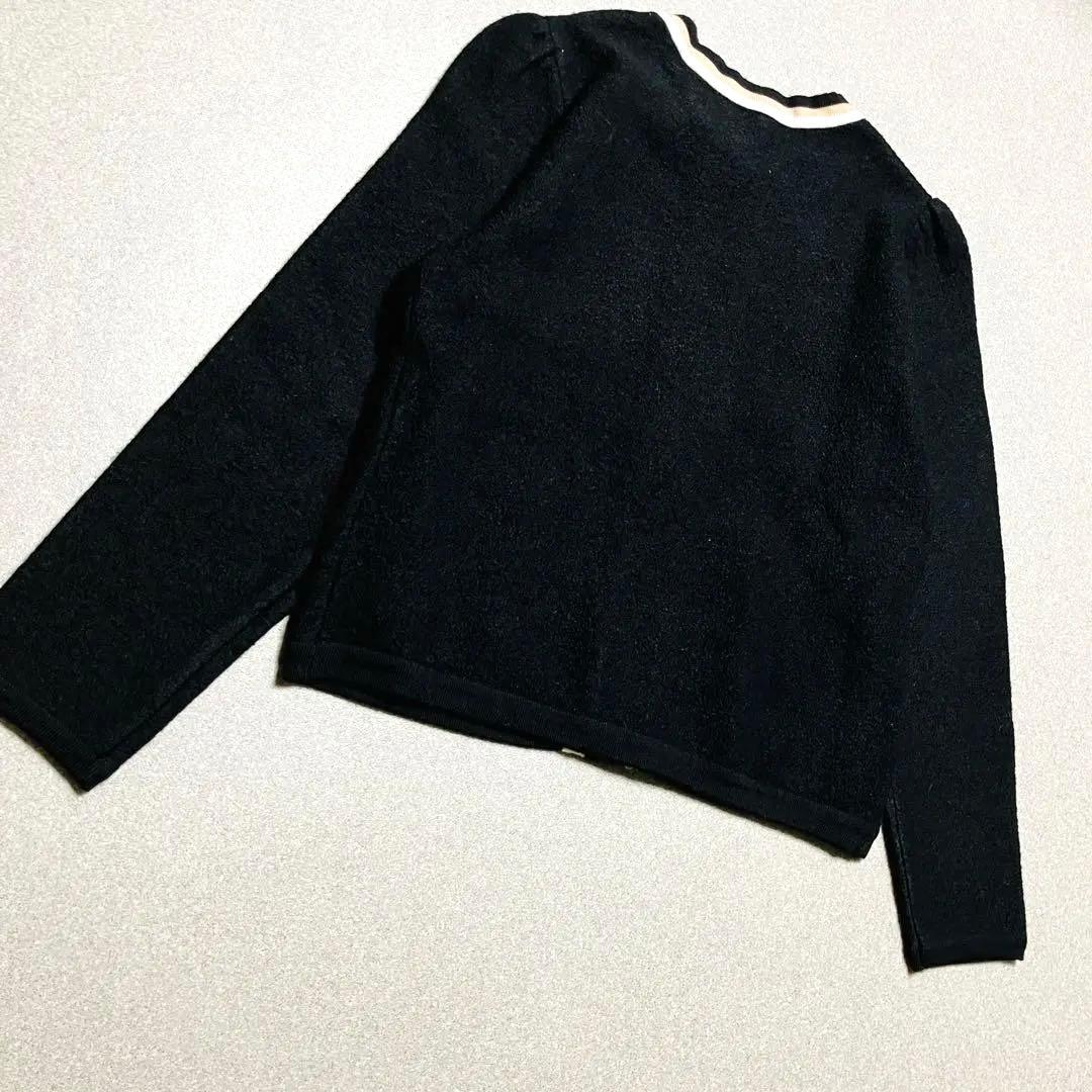 【美品✨24年モデル】エムズグレイシー 圧縮ニット配色 ノーカラージャケット