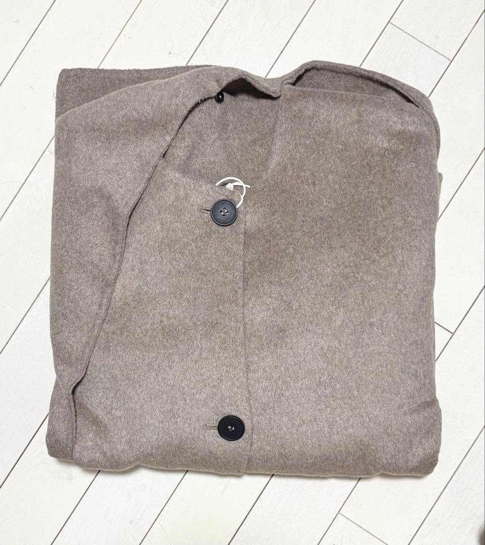 ZARA 【新品】ウールショートスカーフコート XS ミンク