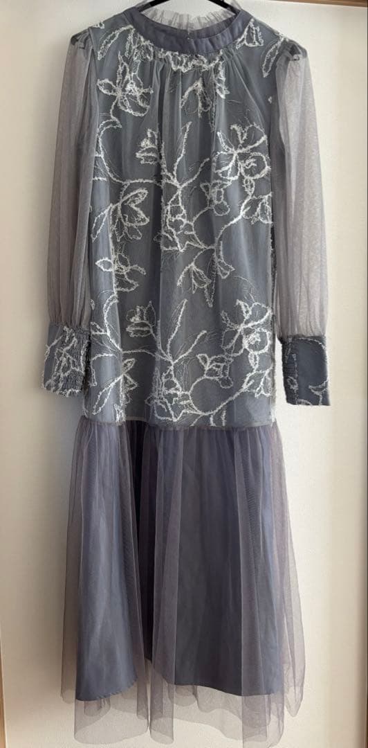 【さんかく】フェザーフラワーチュールドレス 結婚式 マタニティ