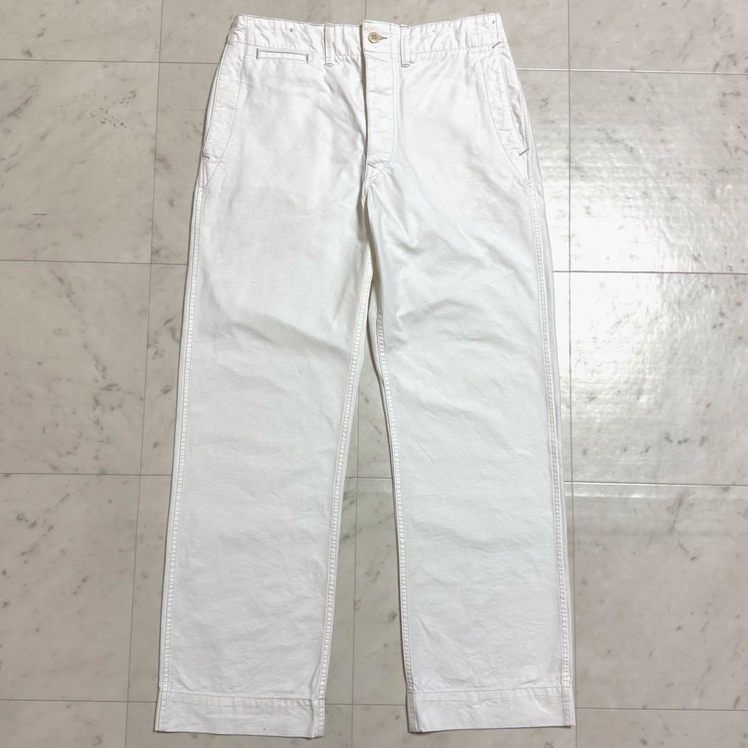 RRL ダブルアールエル チノパン コットン ボタンフライ ホワイト 30×30