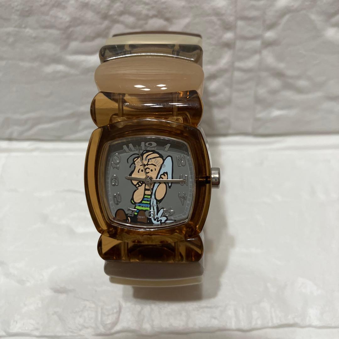 希少　Time Will Tell スヌーピー 腕時計　SNOOPY 茶系