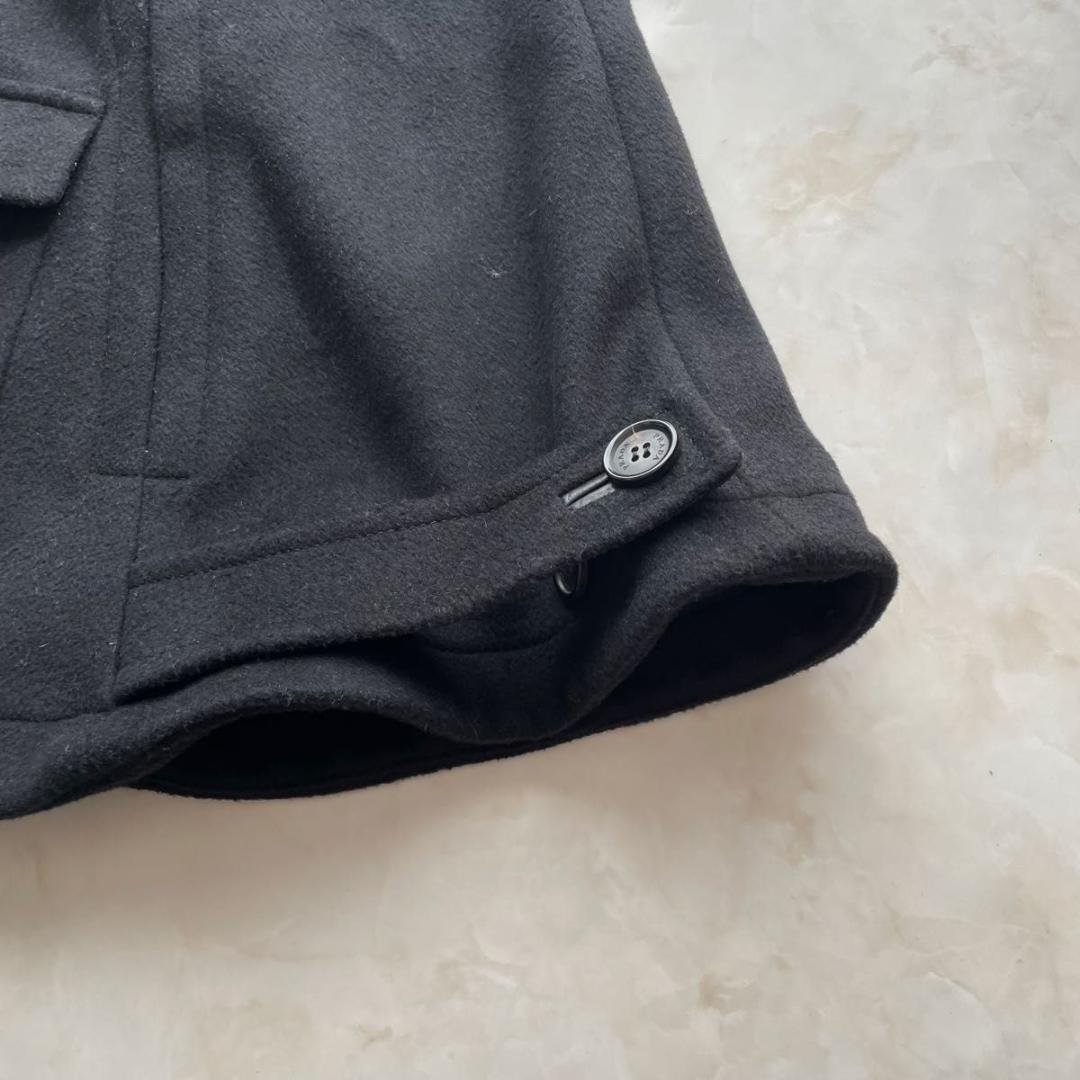 【未使用級】PRADA　ポンチョ　マント　ダッフルコート　チェック柄　38 M