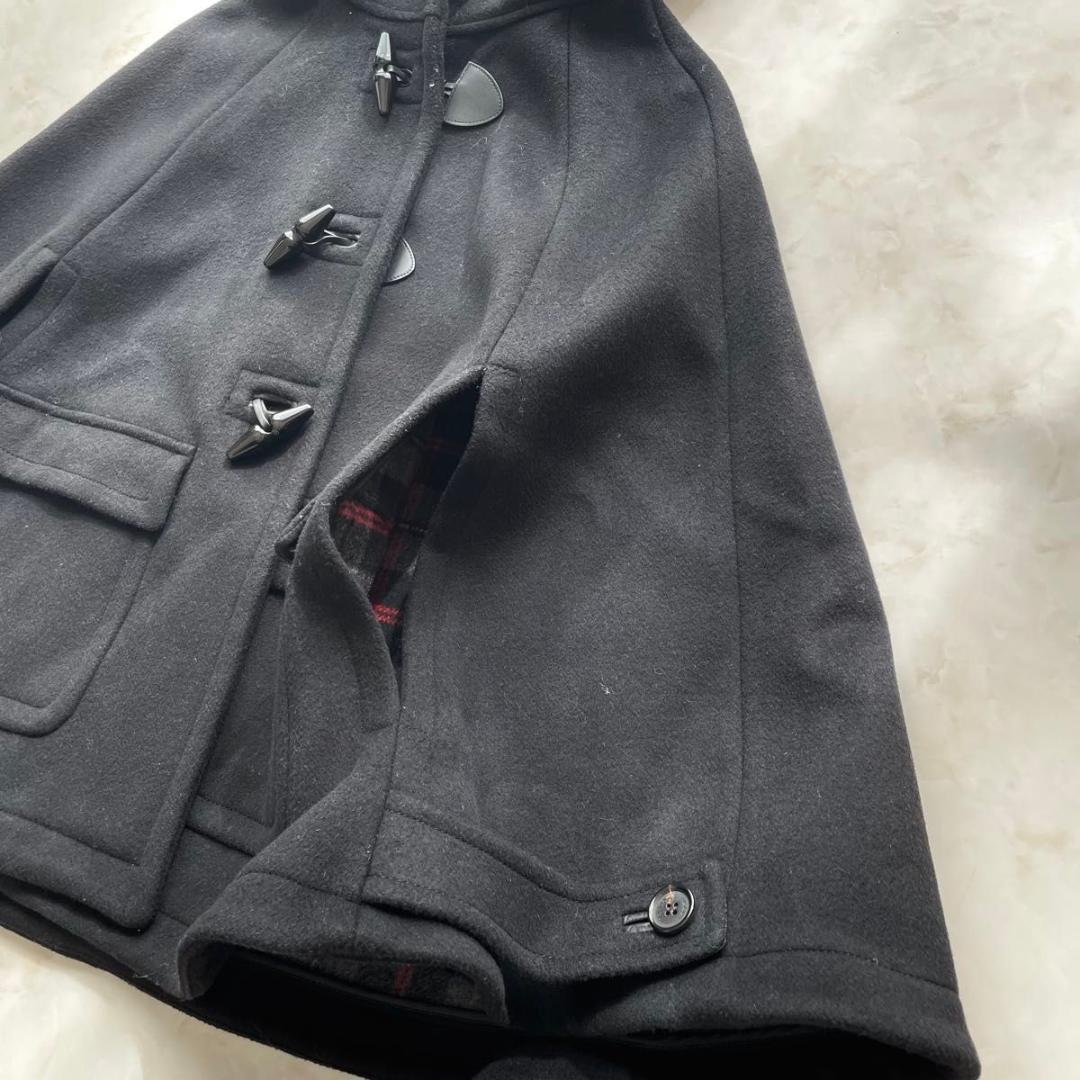 【未使用級】PRADA　ポンチョ　マント　ダッフルコート　チェック柄　38 M