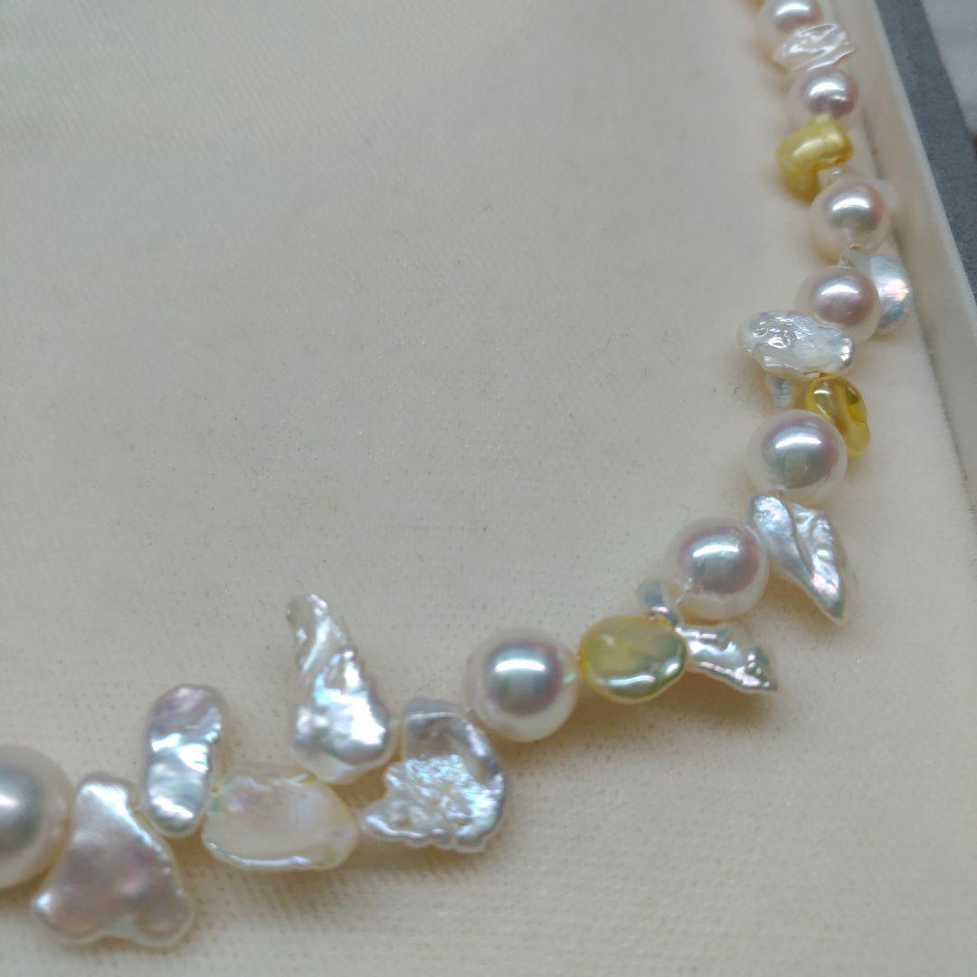 あこや本真珠と淡水ケシネックレス