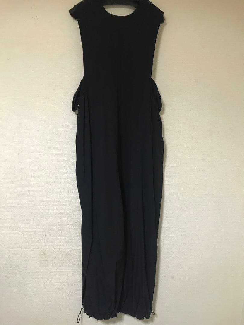 AREGRE フロントZIPオールインワン　ブラック