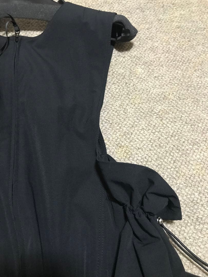 AREGRE フロントZIPオールインワン　ブラック