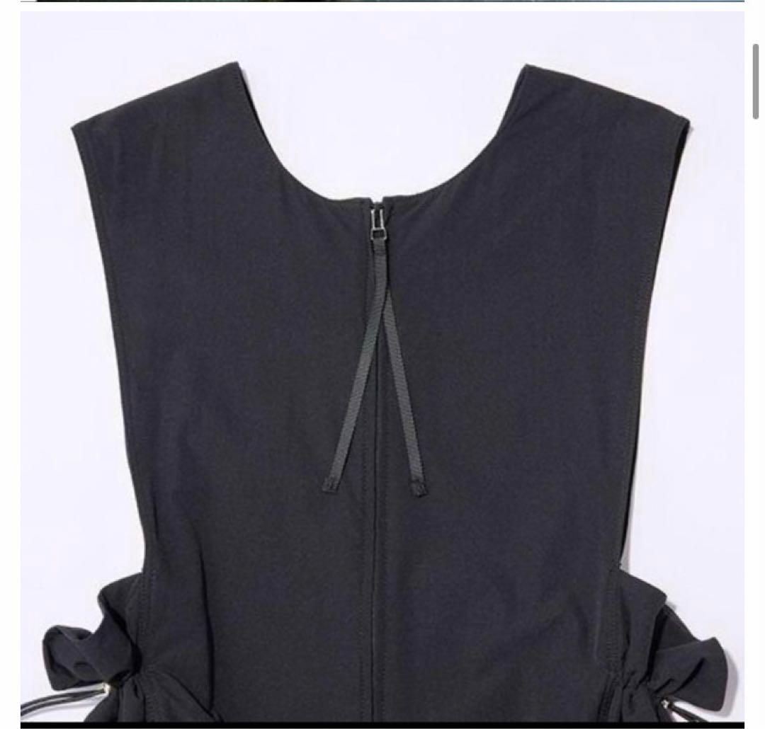 AREGRE フロントZIPオールインワン　ブラック