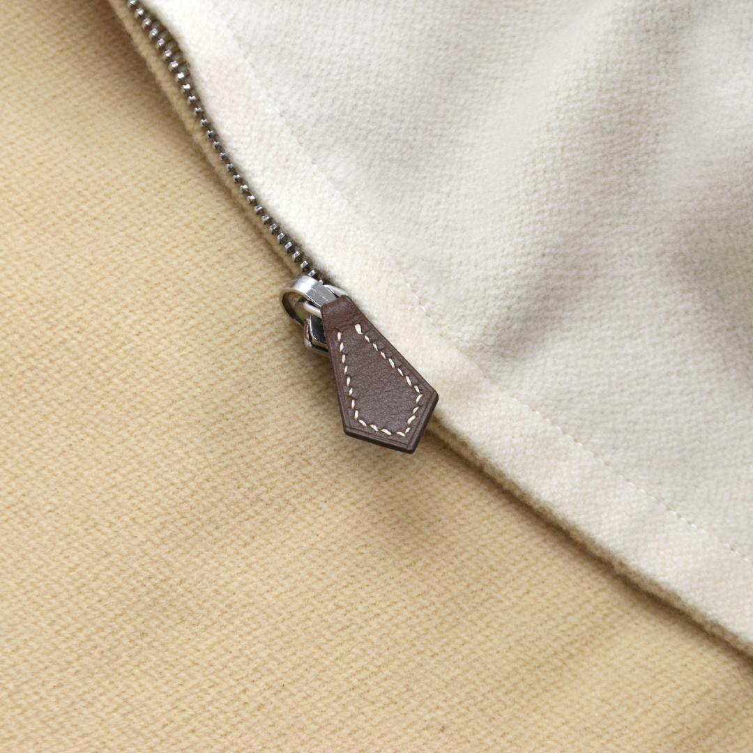 H.RW エルメス リバーシブル コート カシミヤ ウール