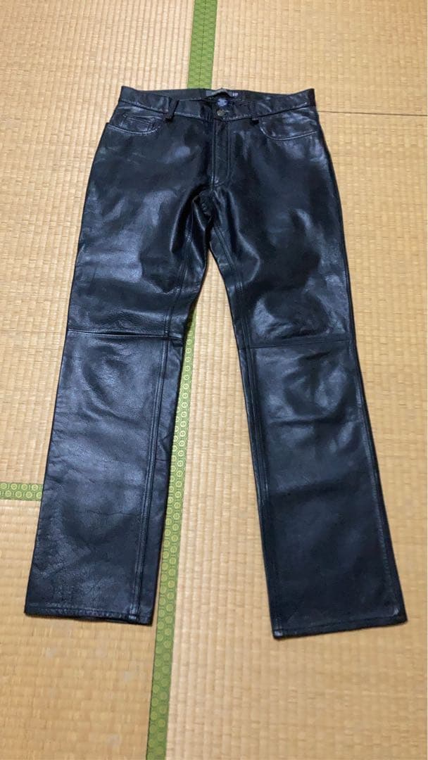 GAP レザーパンツ　黒　W34