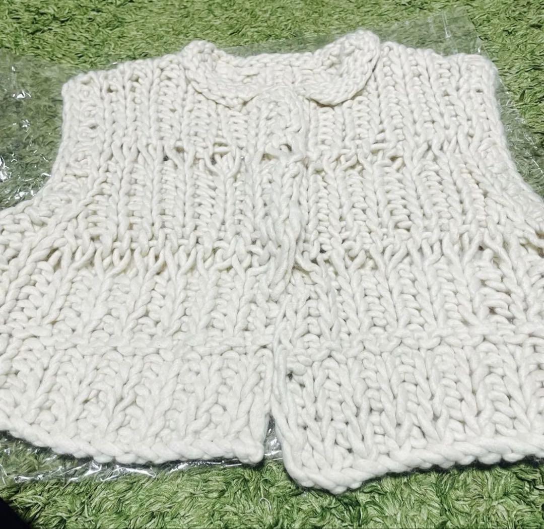 新品未使用　TODAYFUL チャンキー　ハンド　ニットベスト　エクリュ