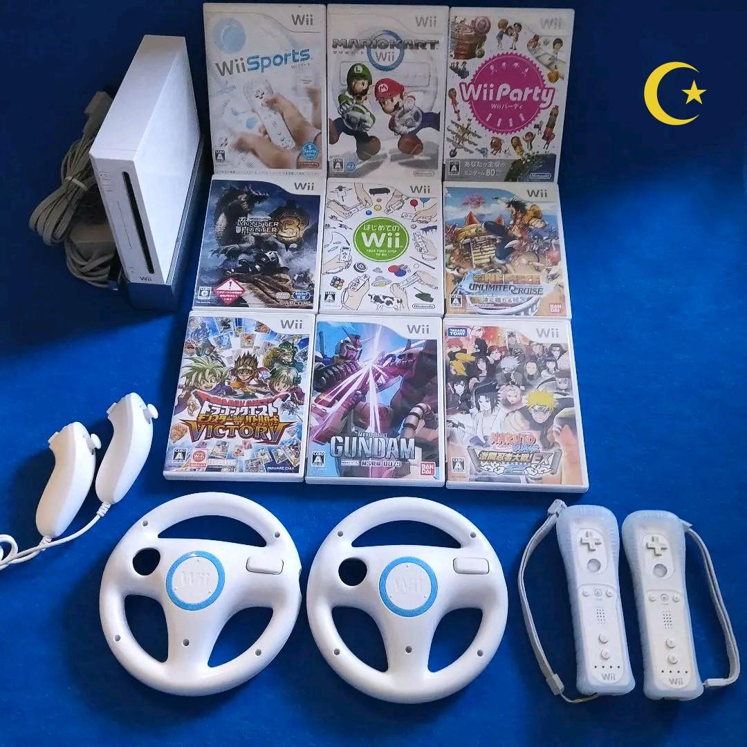 豪華✨任天堂 マリオカート Wii 本体一式 Wiiパーティ ナルト ガンダム