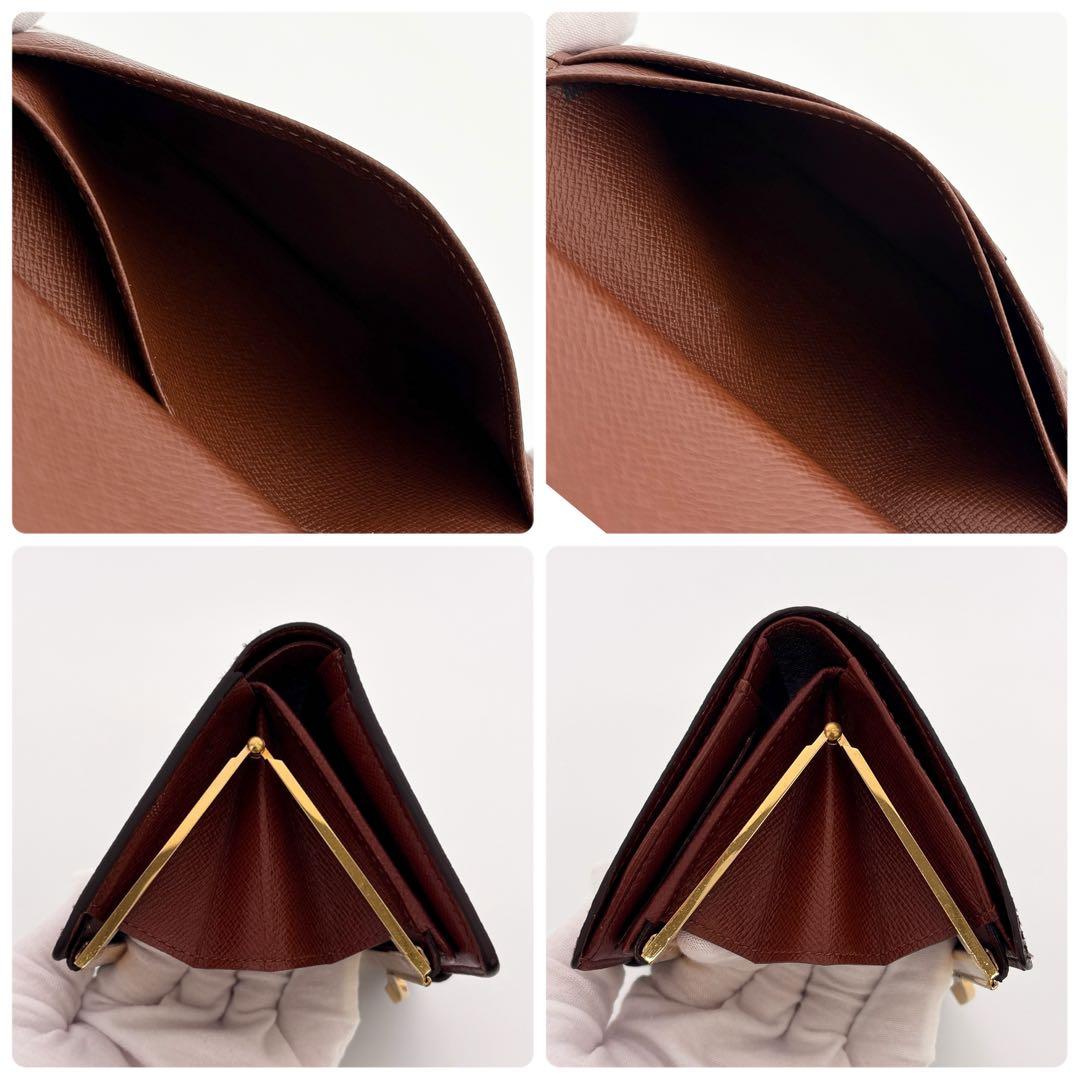 イニシャルなし★ルイヴィトン ヴィエノワ モノグラム 二つ折り財布 ブラウン