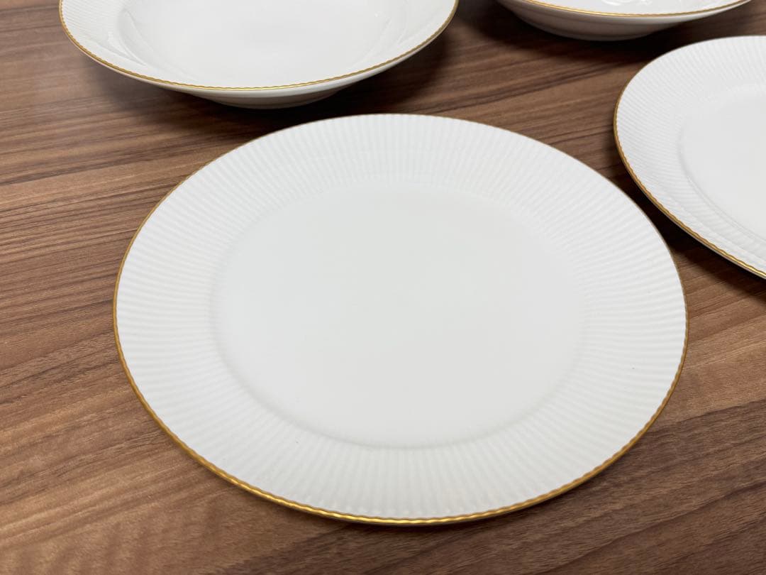 ノリタケ 金彩 ホワイト カップ&ソーサー プレート　ダイヤモンドコレクション