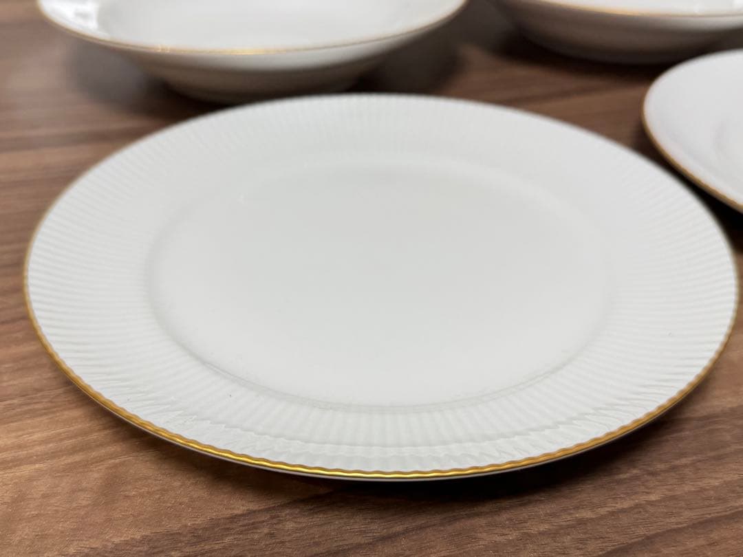 ノリタケ 金彩 ホワイト カップ&ソーサー プレート　ダイヤモンドコレクション