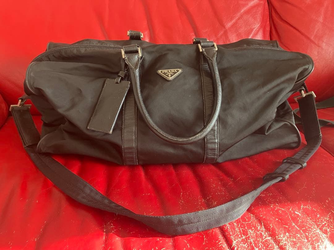 PRADA 三角ロゴプレート　ナイロン　2way ボストンバッグ　旅行鞄　プラダ