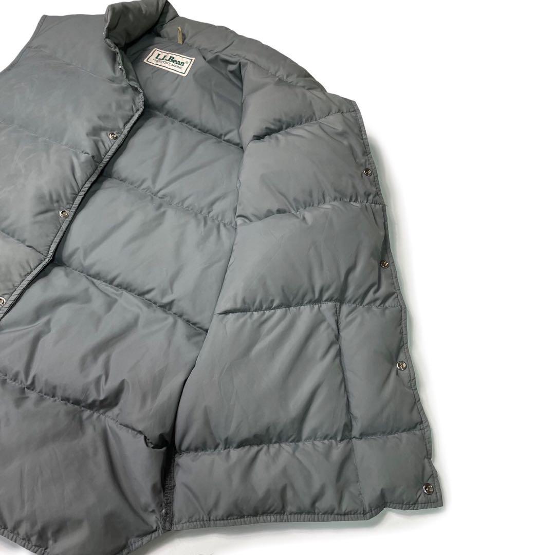 80’s L.L.Bean ダウンベスト 縦型ポケット 希少カラー グレー